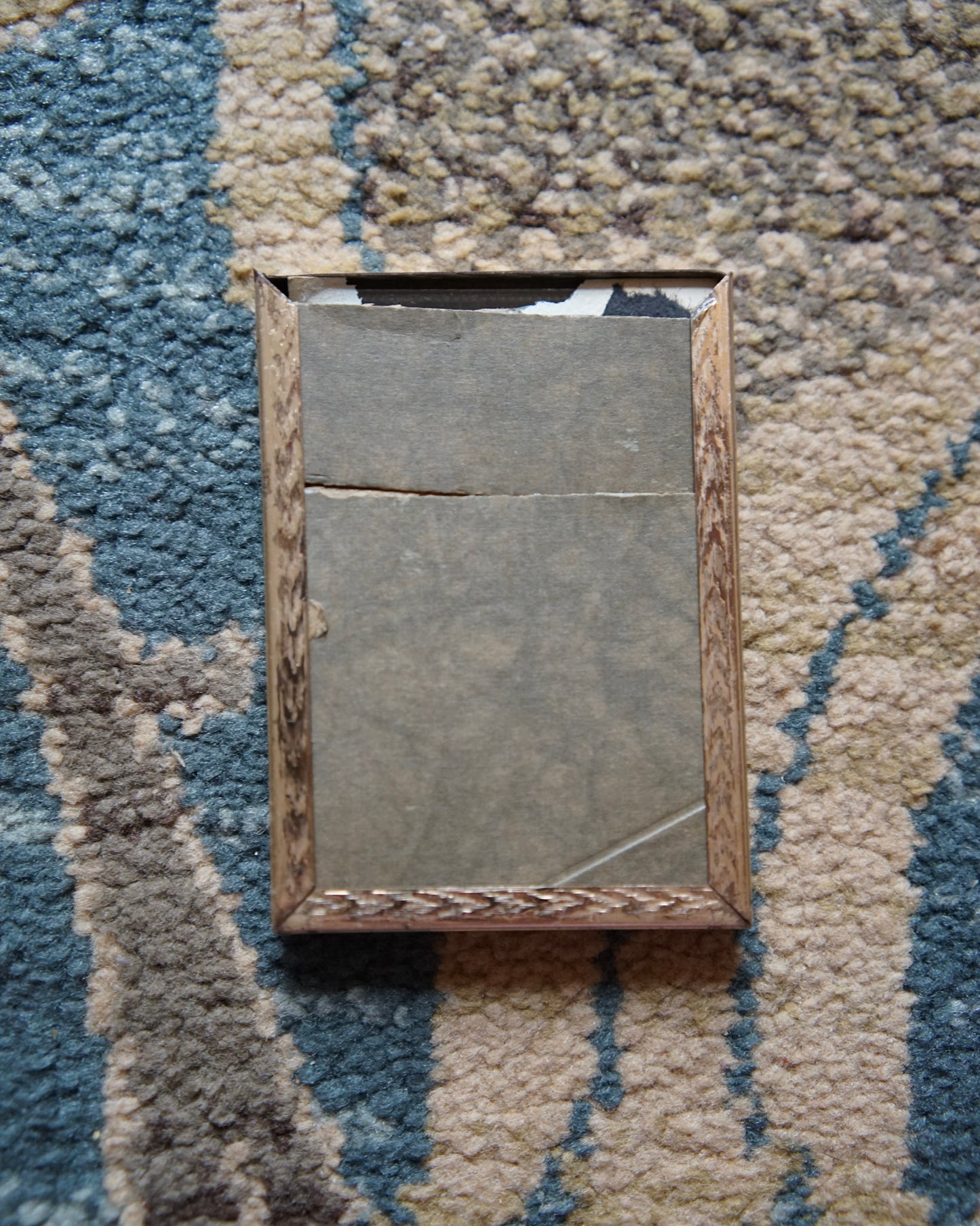 small antique photograph of four lovely ladies in vintage brass frame