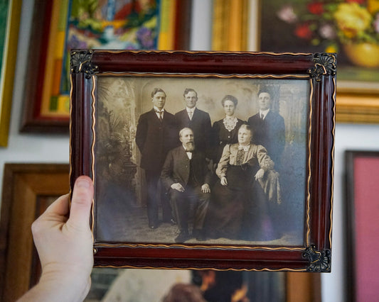 antique family portrait photograph